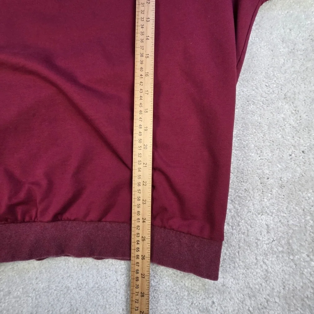 Horn Legend 1/4 Zip‎ Pullover Mens Large Burgundy Supima Cotton Spandex